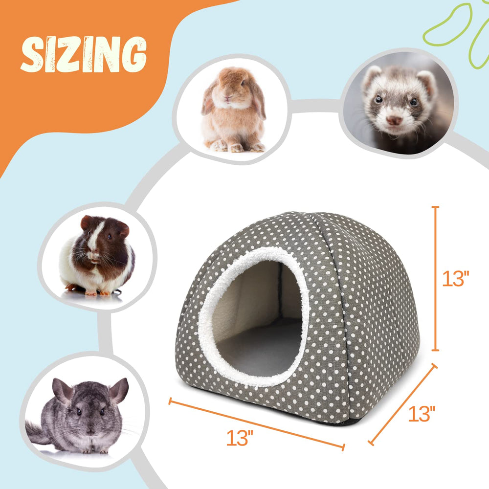 Tierecare Rabbit Hideout inside view, plush fabric for warm cuddles and calm naps.