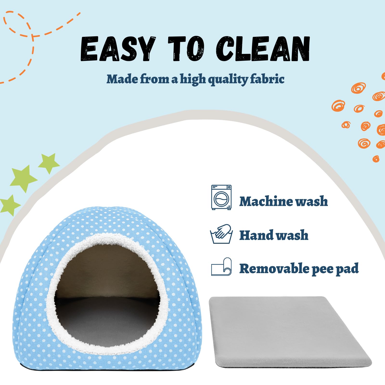 Tierecare non-slip bottom keeps hideout in place during play