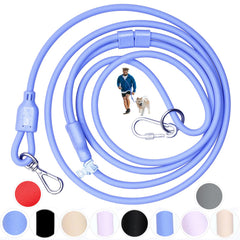 Tiesenci hands-free leash extended to 8ft for easy control during city walk