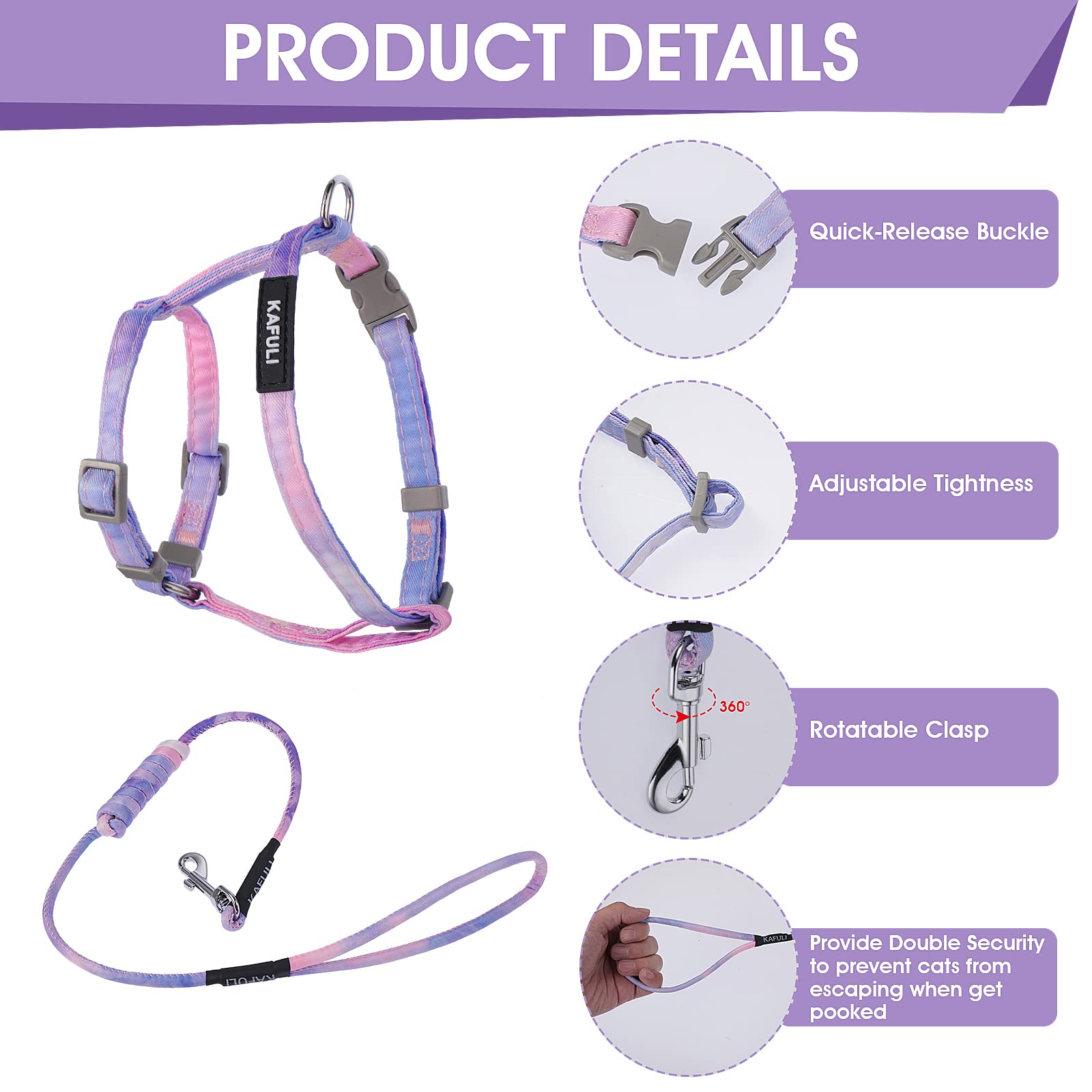 TIESOME easy-on-off vest design for quick fitting and removal.