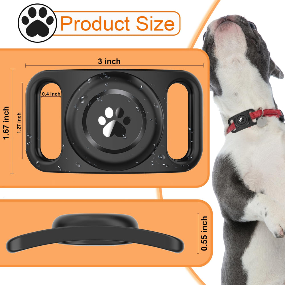 Tieuwant silicone dog collar holder texture provides flexible, lightweight protection.