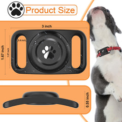 Tieuwant silicone dog collar holder texture provides flexible, lightweight protection.