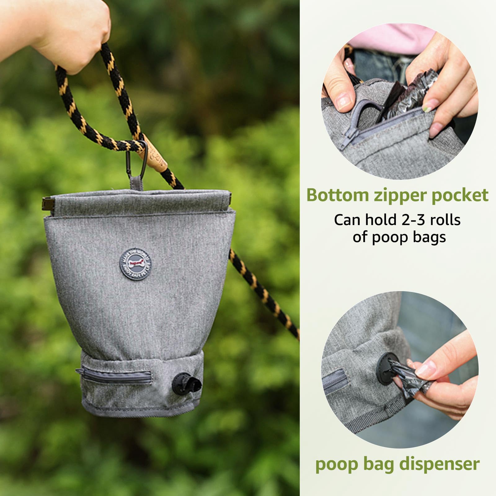 TIGOADT bag holder carabiner clip enables secure leash attachment
