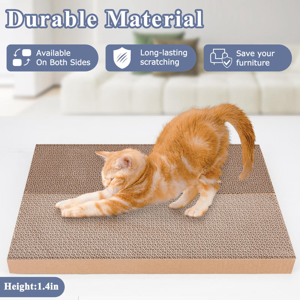 TIGOADT Cat Cardboard Scratcher Refill durable material close-up demonstrates wear resistance