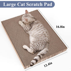 TIGOADT Cat Cardboard Scratcher Refill side view highlights reversible sides for extended use