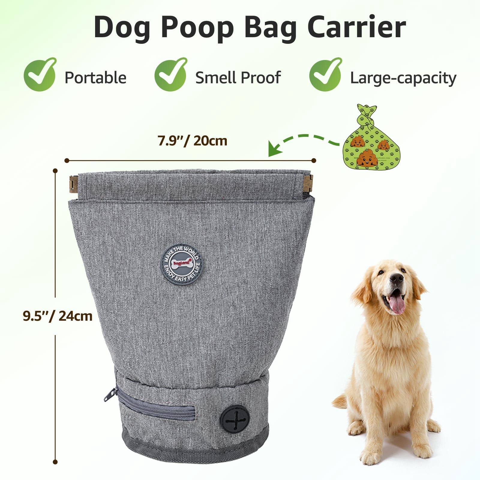 TIGOADT waste bag holder magnet closure demonstrates hands-free, secure bag sealing