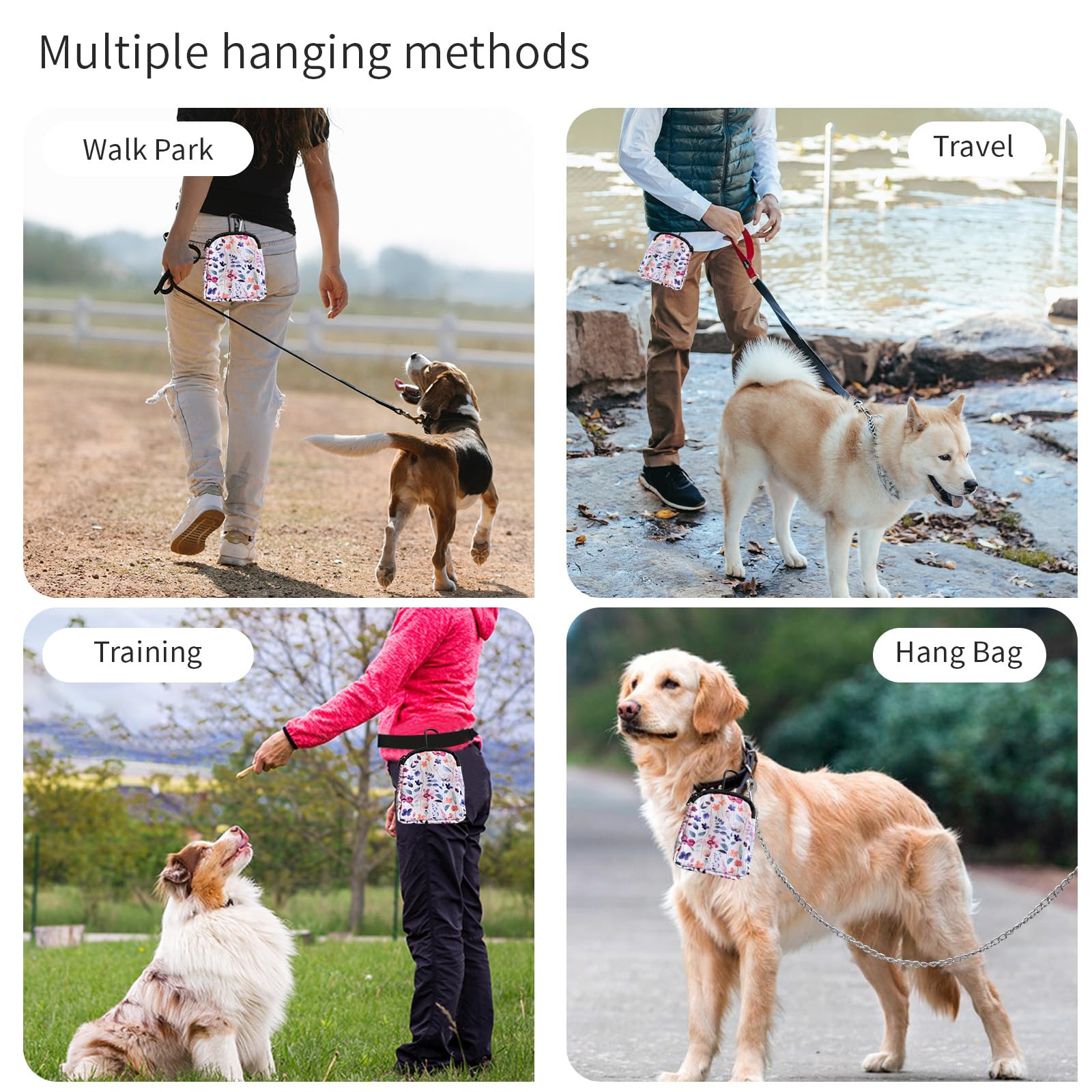 TIHGJHY Dog Treat Pouch travel and outdoor use, ideal on the go