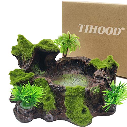 TIHOOD artificial tree trunk reptile tank decor for natural habitat enhancement