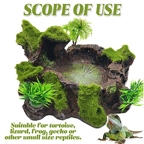 TIHOOD reptile tank decor close-up showing natural environment detail