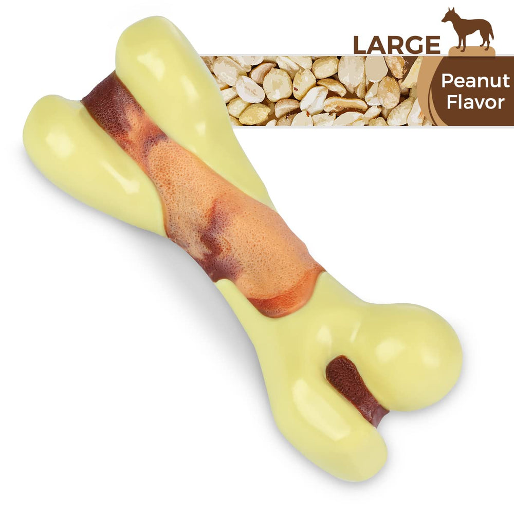 Tikaton dog chew toy; appealing aroma boosts interest during chewing.