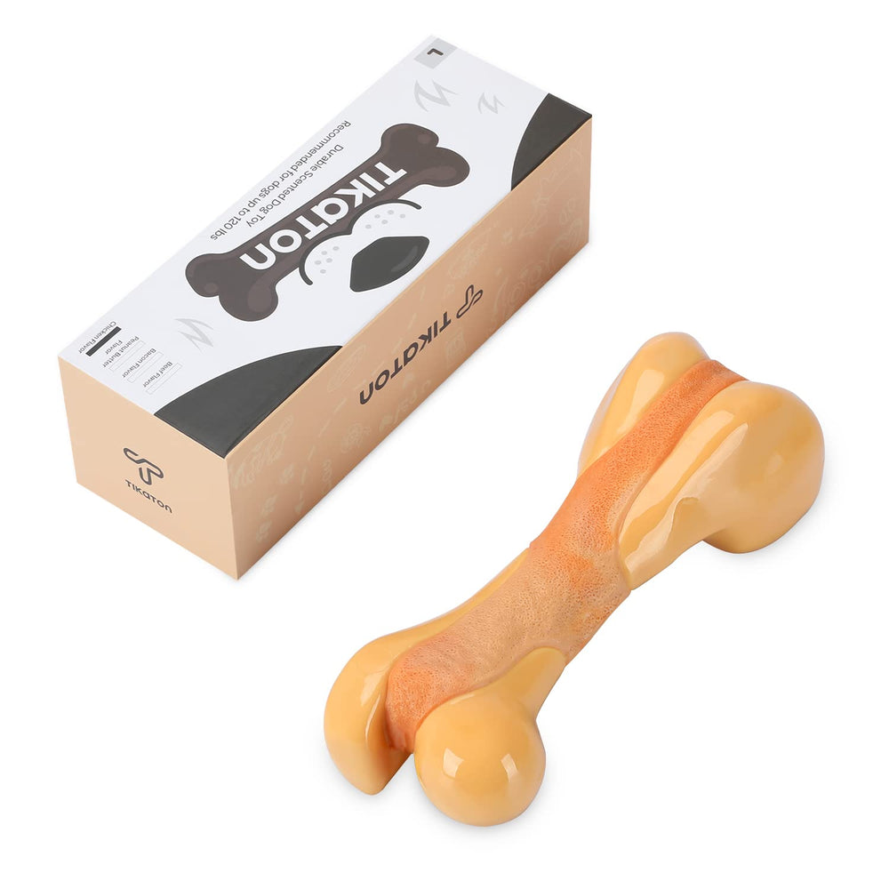 Tikaton indestructible dog chew toy durable teething close-up highlights rugged design