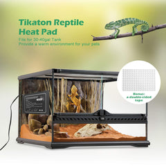 Tikaton reptile heat pad with 3M sticker attachment for secure mounting.
