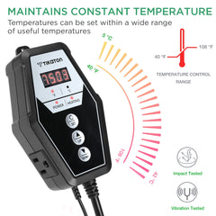 Tikaton under-tank heater in use showing steady warmth for terrarium residents
