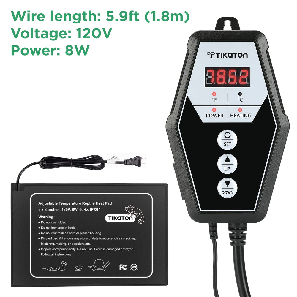 Tikaton water-resistant heating pad material remaining flexible in humid terrarium environments.