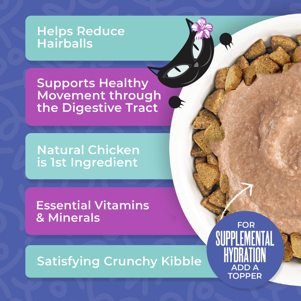 Tiki Cat Born Carnivore zinc-vitamin-e-omega panel highlights coat health nutrients.