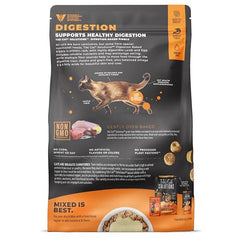 Tiki Cat Solutions Digestion Baked Kibble Closeup shows gentle fiber and digestible ingredients