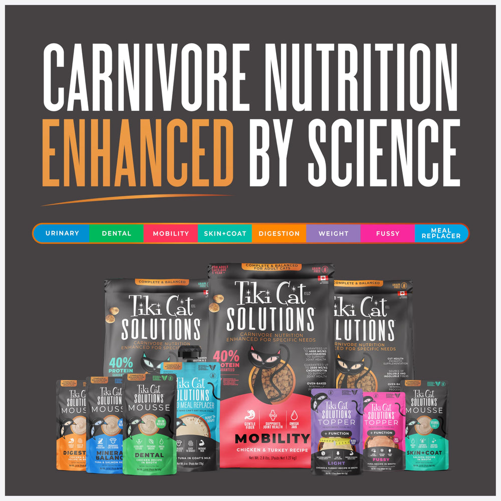 Tiki Cat Solutions Lamb Egg Ingredients Label highlights recipe details