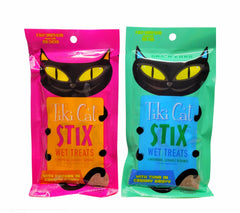 Tiki Cat Stix Chicken Mousse Pack—six single-serve pouches for quick treats.