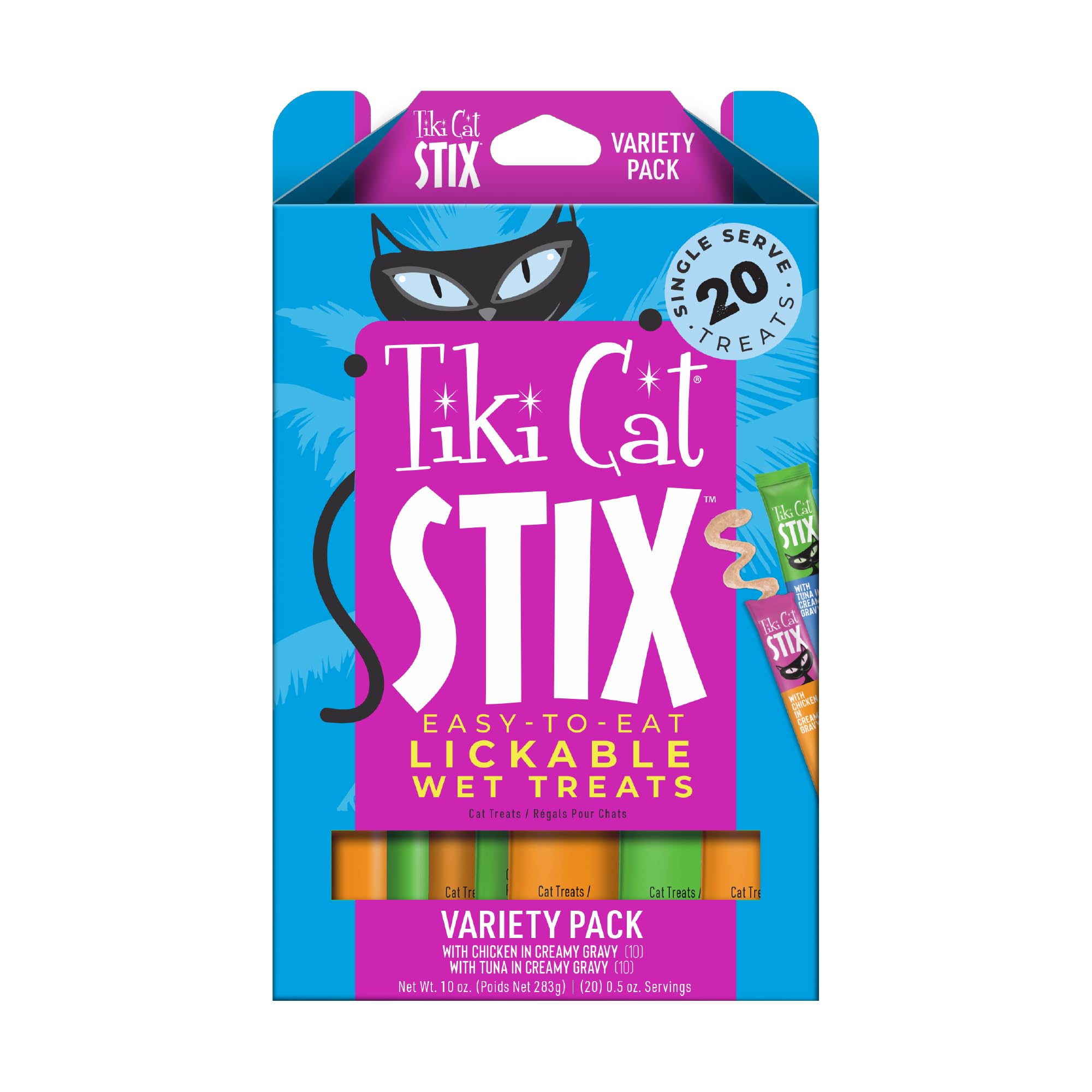 Tiki Cat Stix mousse treat tube closeup highlighting creamy protein-rich texture for cats.