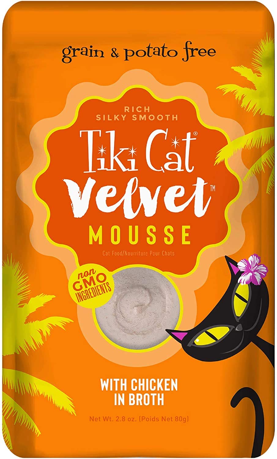 Tiki Cat Velvet Mousse salmon pouch offers flavorful variety for cats