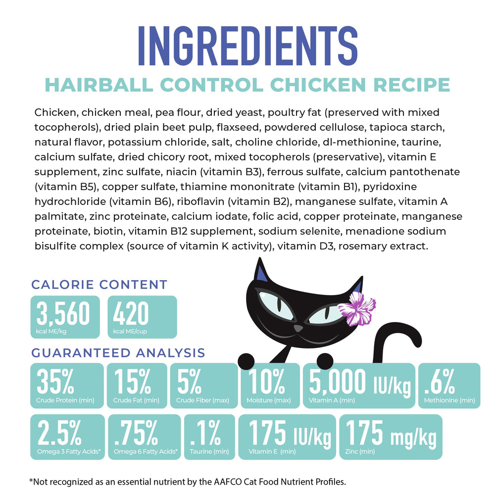 Tiki Pets Born Carnivore kibble closeup — chicken as first ingredient for high-quality protein.