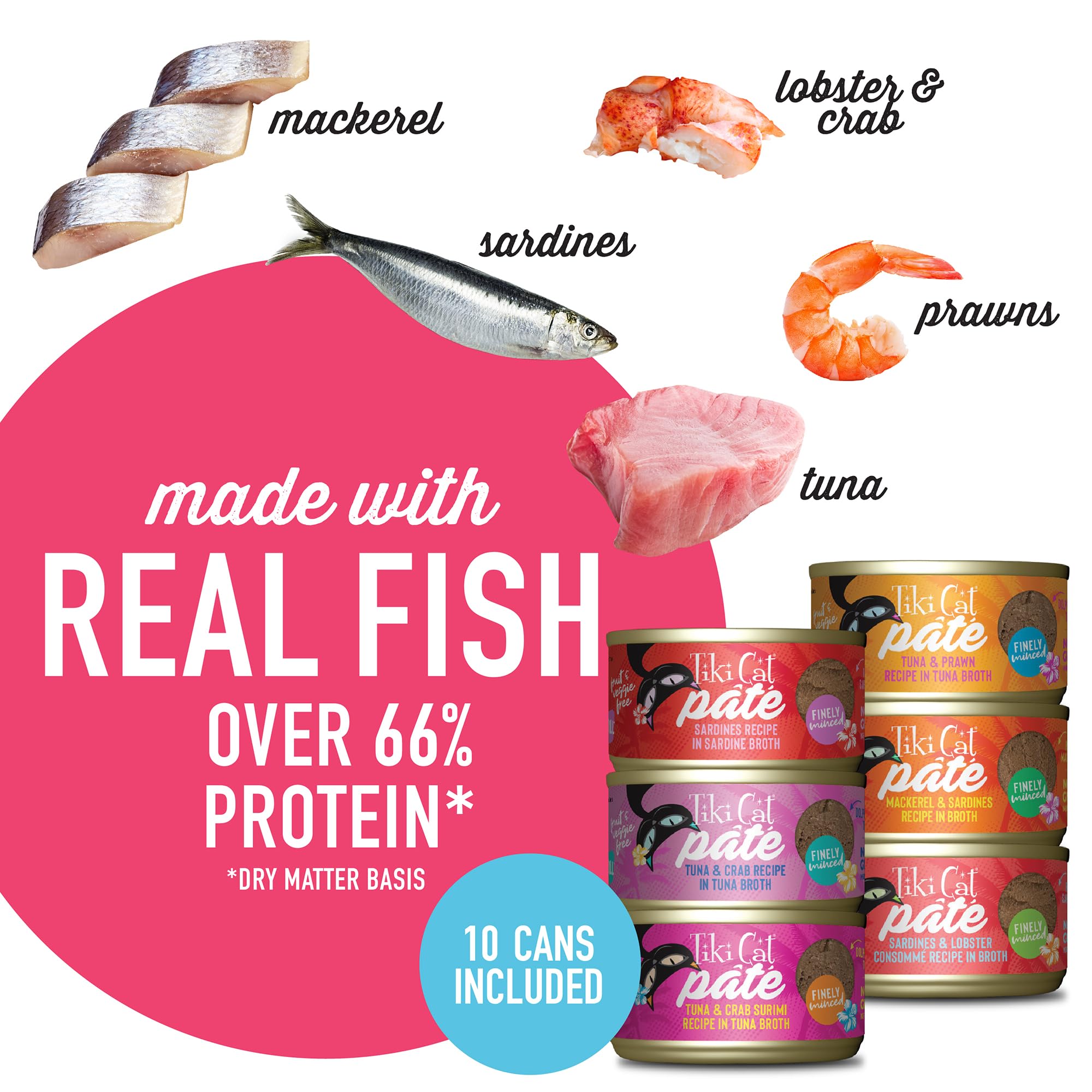 Tiki Cat Grill Pâté dolphin-safe tuna image reinforces humane sourcing