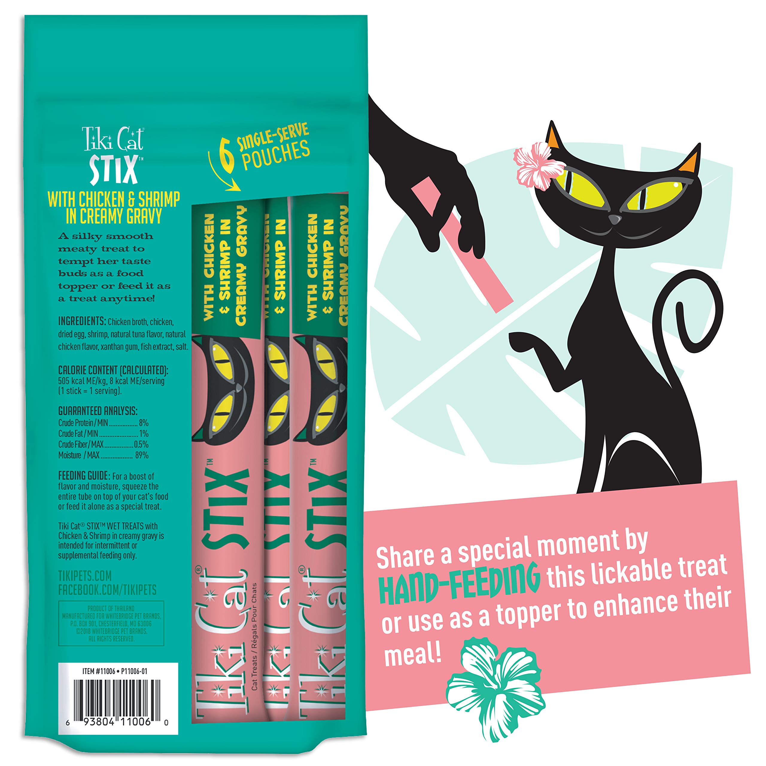 Tiki Pets Tiki Cat Stix single-serve pack ready for quick, convenient treats