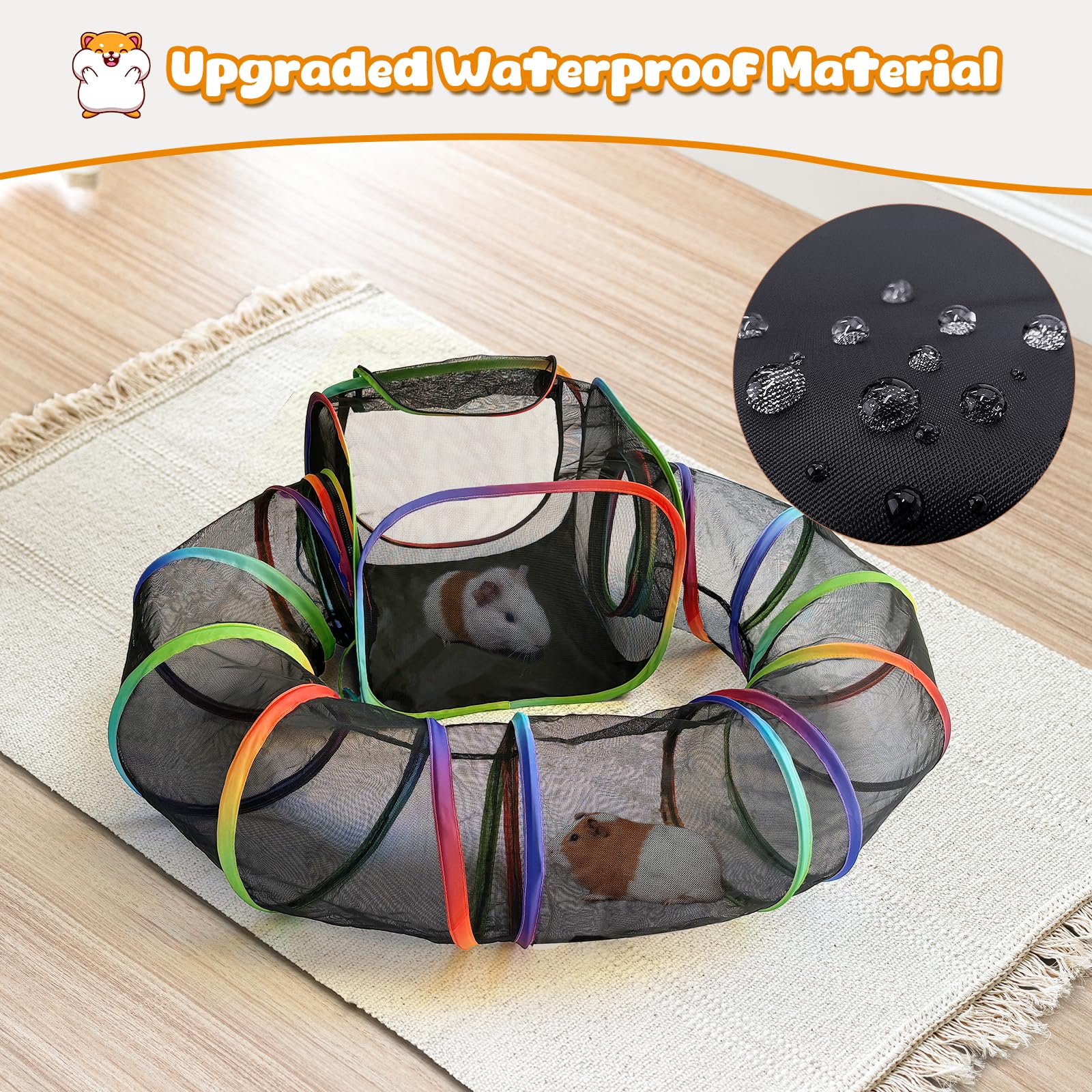 TIKIWIK breathable mesh promotes comfort and activity for small pets.