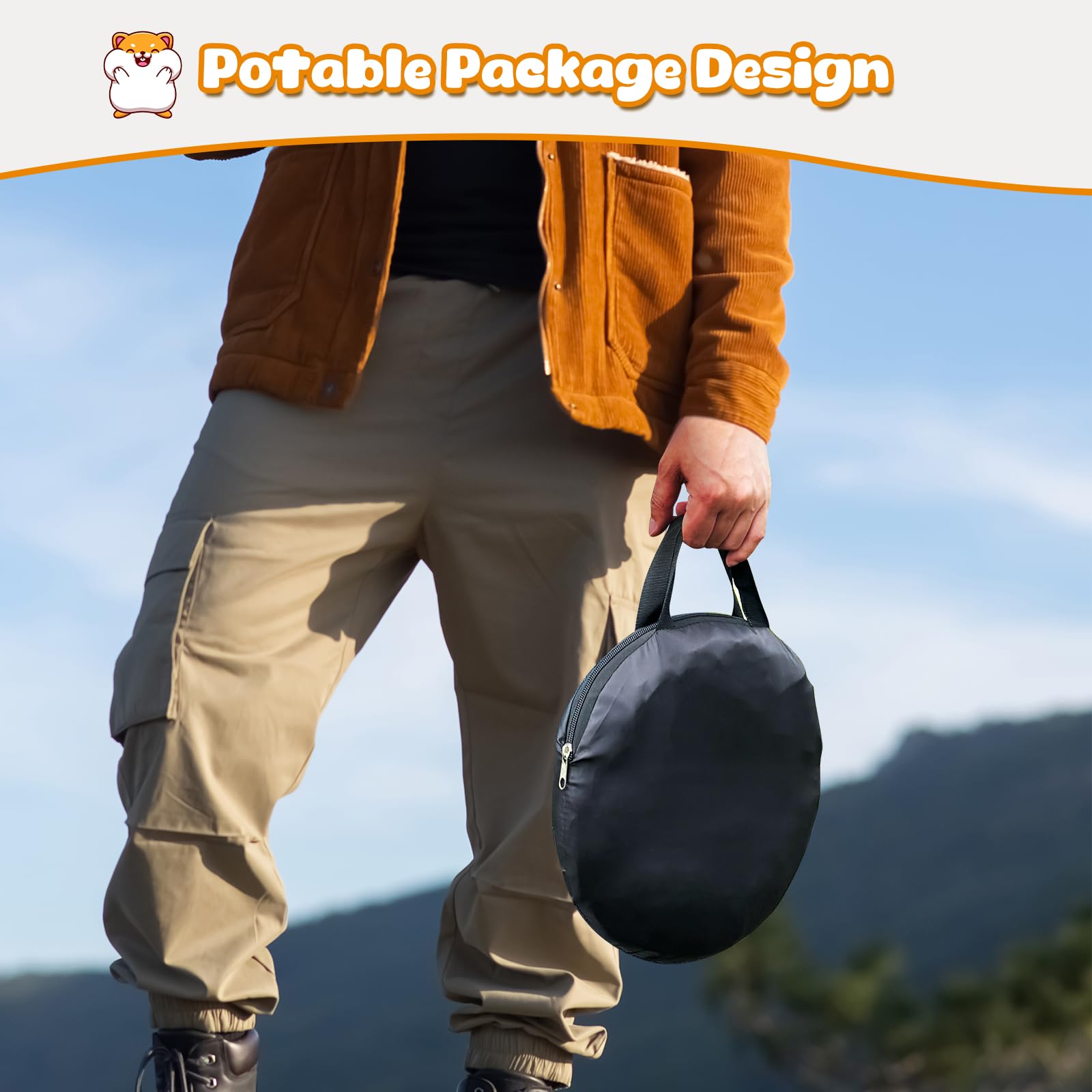 TIKIWIK foldable design with carry bag enables easy transport.