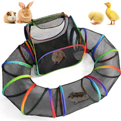 TIKIWIK guinea pig playpen with tunnel offers extended space for exercise.