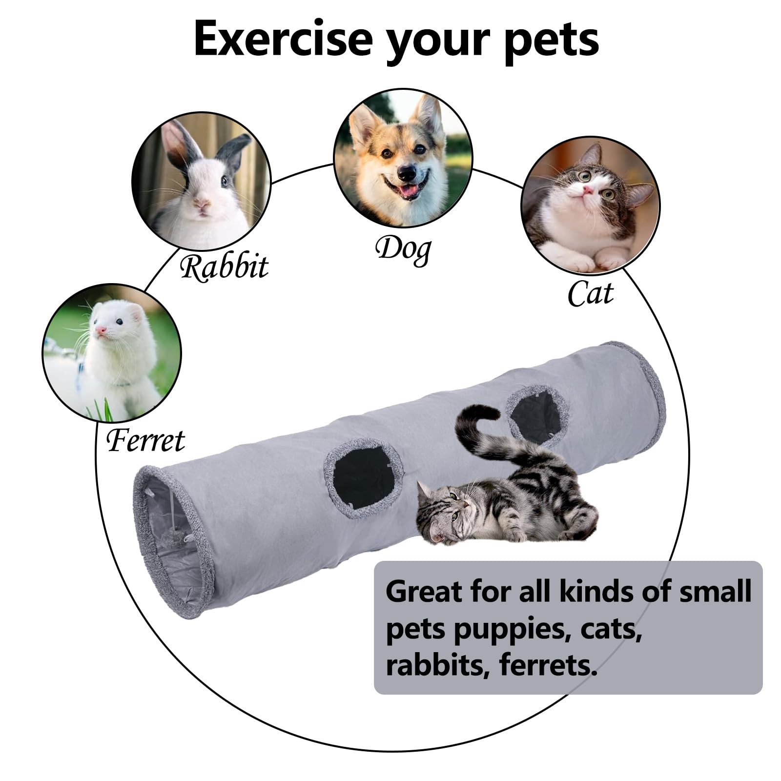 TiLanmiy cat tunnel-friendly assembly shows quick setup and versatile shapes.