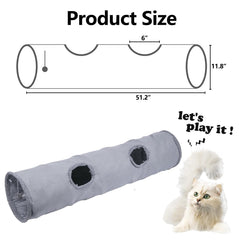 TiLanmiy cat tunnel in use with cat demonstrates active exploration and fun.