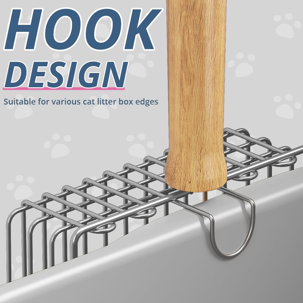 Tilatumo Easy-Use Metal Scoop's automatic-sifting speeds cleanup and reduces effort.