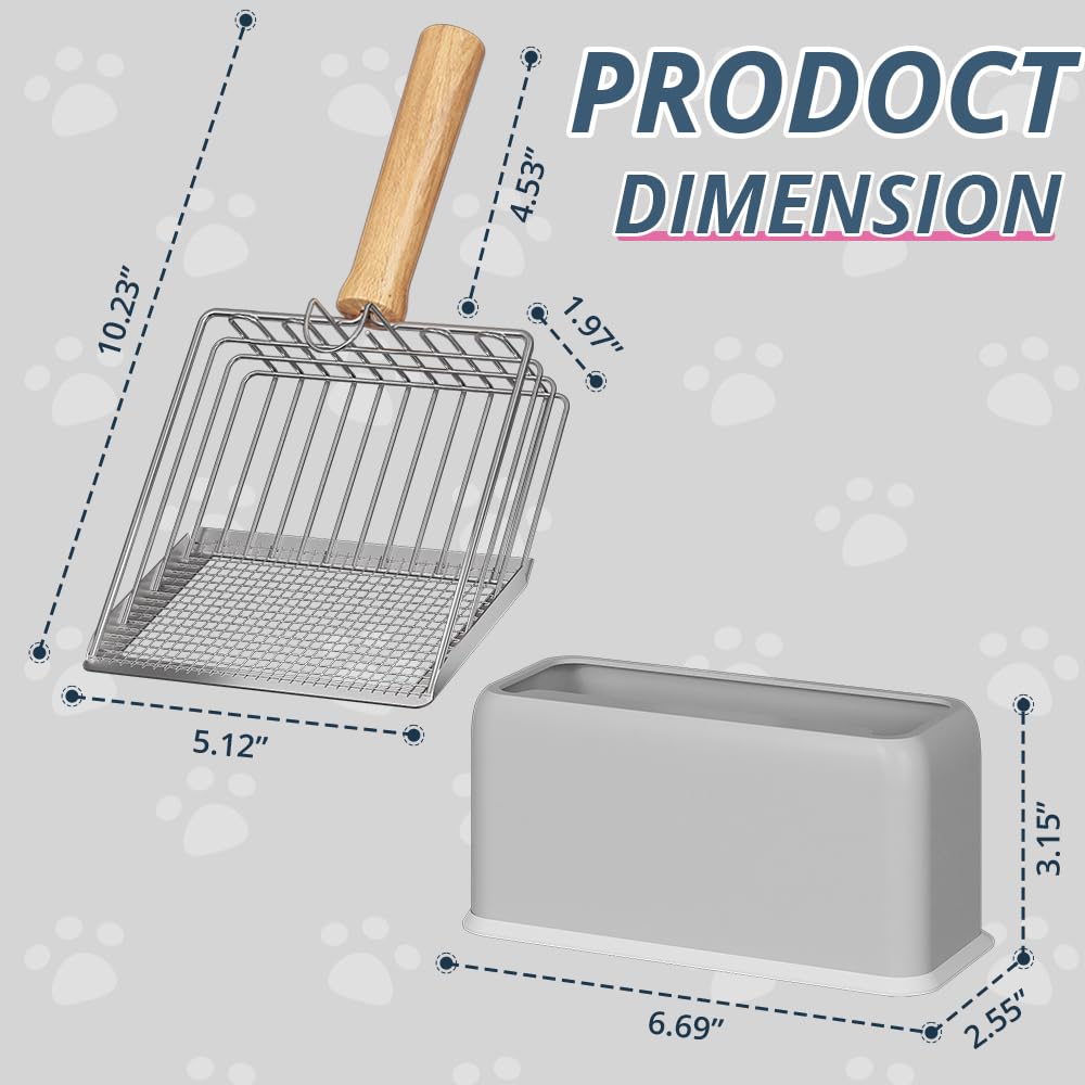 Tilatumo Easy-Use Metal Scoop's clumps-filtering action catches heavy clumps easily.