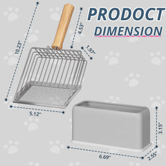 Tilatumo Easy-Use Metal Scoop's clumps-filtering action catches heavy clumps easily.