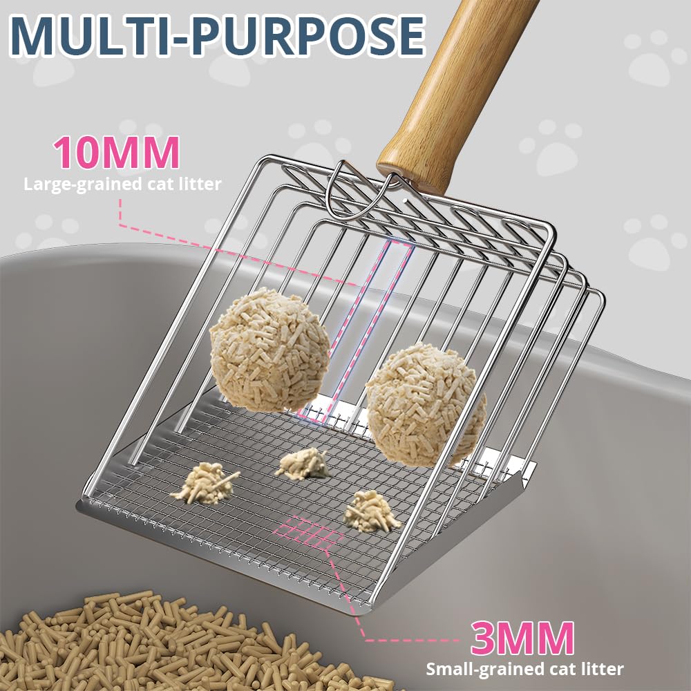Tilatumo Easy-Use Metal Scoop with storage base keeps the scoop off counters.