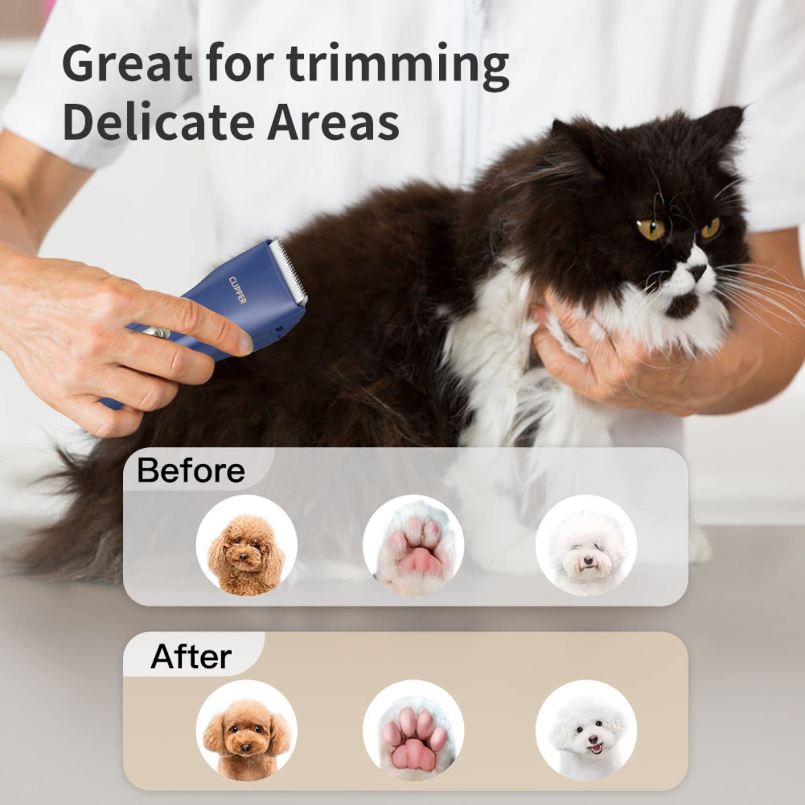 Tileon dog clippers USB charging setup enabling cordless grooming anywhere