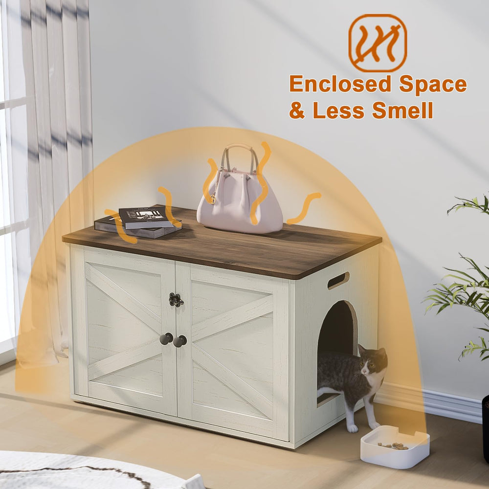 Timberer cat litter box enclosure assembly shows simple setup with clear instructions.