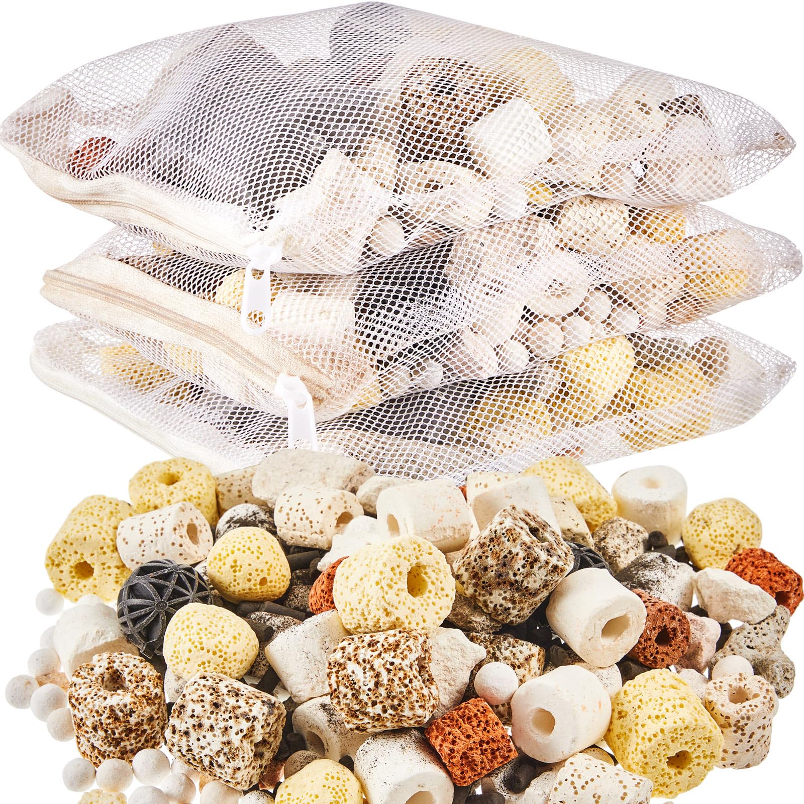 Timgle filter media bio balls for efficient biological filtration in aquariums.