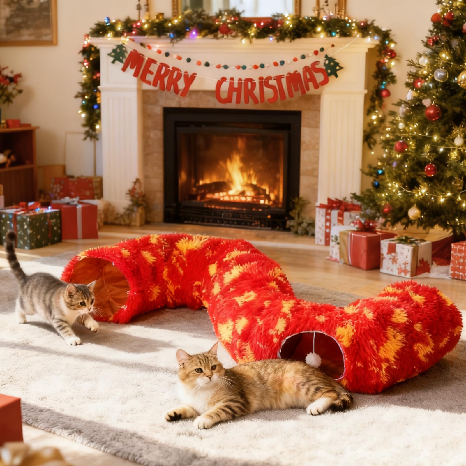 TIMIEEYA cat tunnel assembly image shows easy transformation