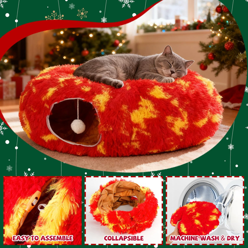 TIMIEEYA cat tunnel circular layout demonstrates versatile setup