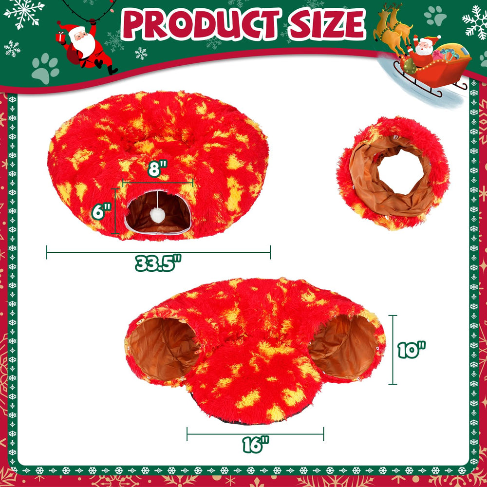 TIMIEEYA cat tunnel soft plush closeup highlights warm texture