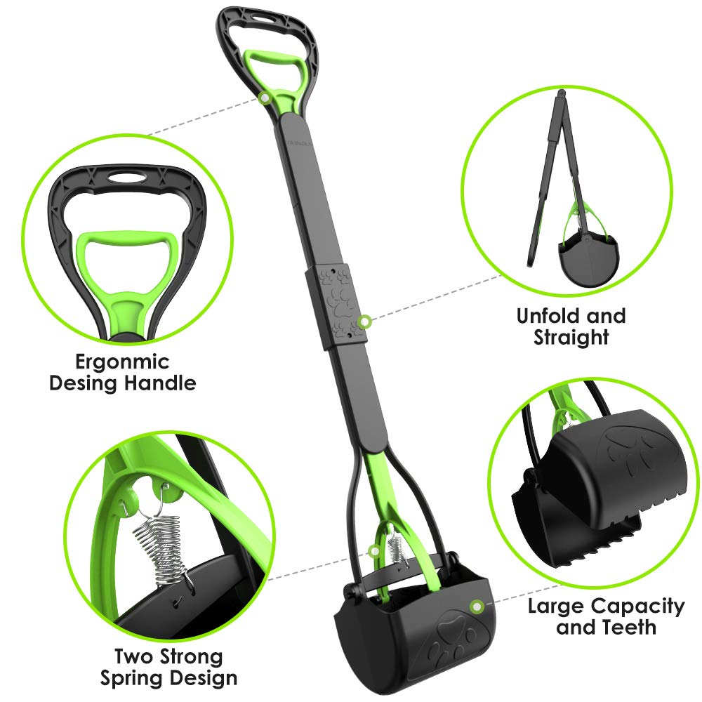TIMINGILA large-dog-cleanup demonstrates heavy-duty waste pickup on grass and gravel