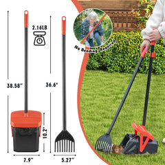 TIMINGILA long-handle design reduces bending for comfortable cleanup.