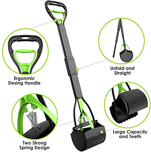 TIMINGILA pooper scooper folding-lock design enables compact storage after use.