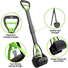 TIMINGILA pooper scooper folding-lock design enables compact storage after use.