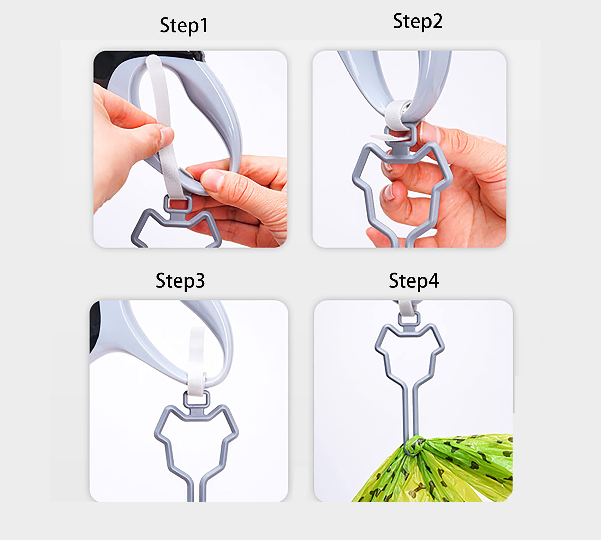 Timoqi hands-free use scene shows convenient bag slide onto loop