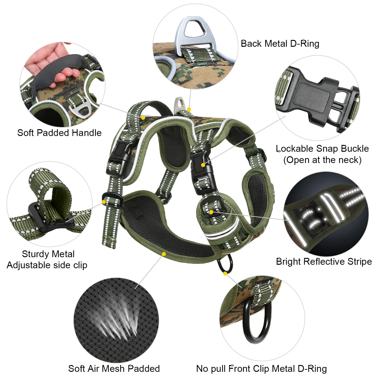 Timos harness with adjustable neck and chest straps for a perfect fit