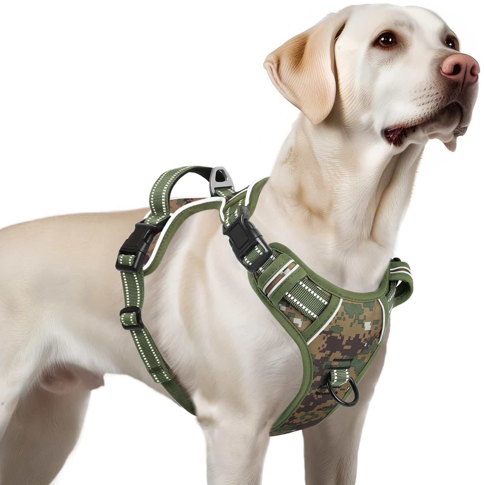 Timos large dog harness with 3-buckle system for quick on-off