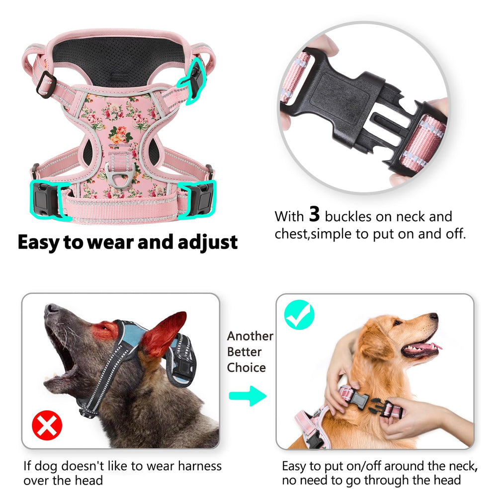 Timos dog harness - reflective strap visible for safer night walks
